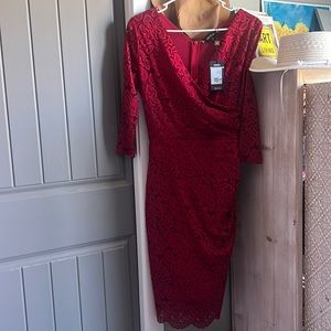 Deep red cocktail dress. Brand new with tags